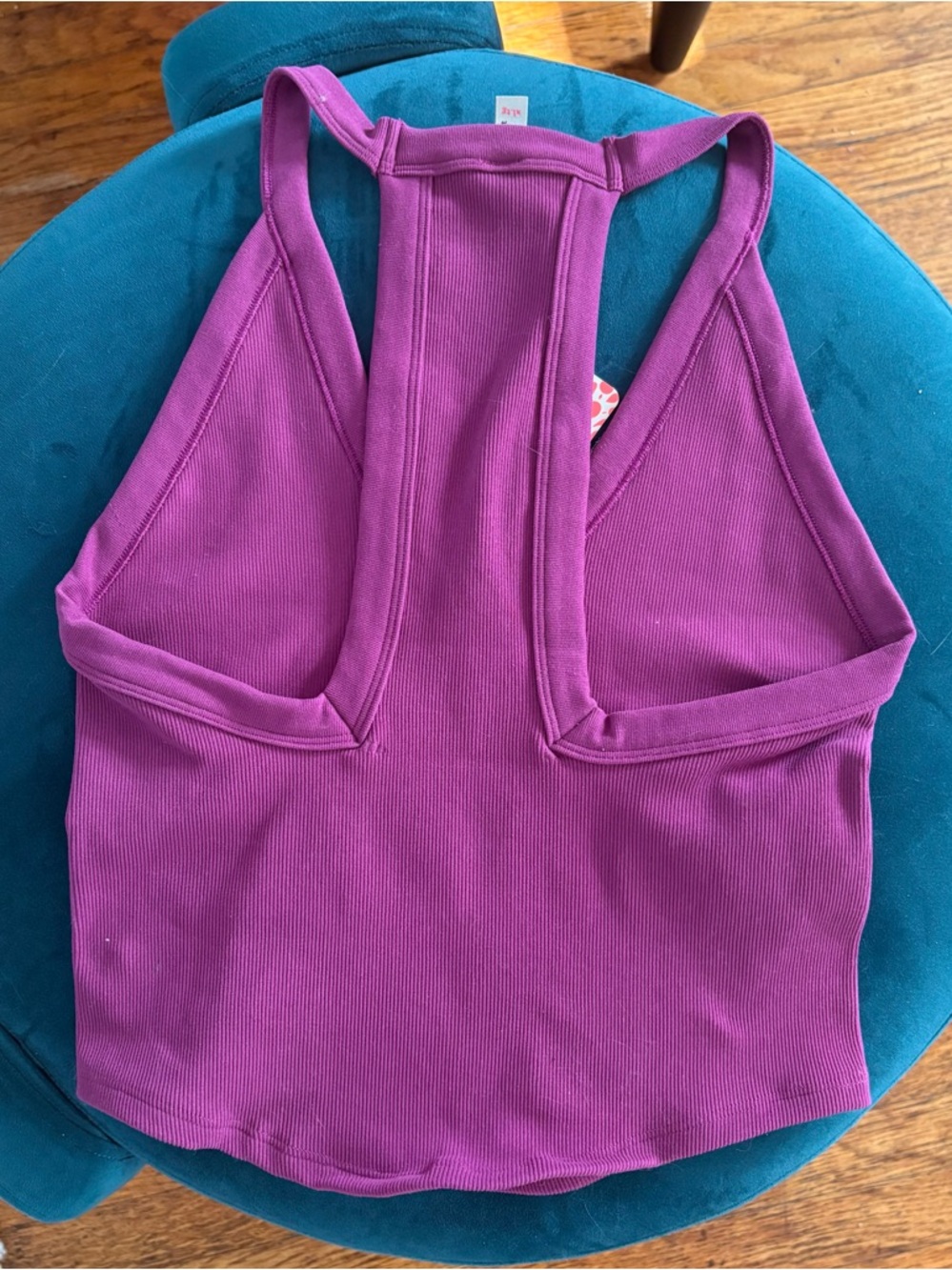 Free People FP Movement All Clear V-Neck Cami Deep Mulberry Racerback Bra NWT - Picture 4 of 5